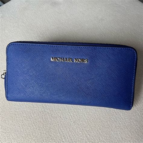 royal blue michael kors blue wallet|macy's Michael Kors wallets.